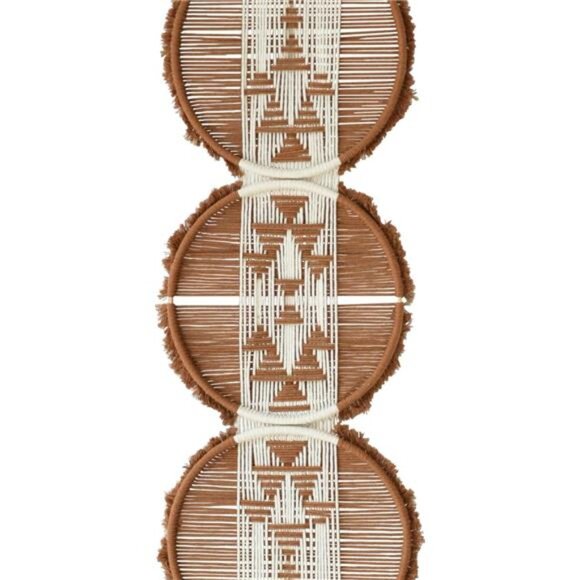 Macrame Wall Hanging Brown and white Boho Wall Decor Art Living room wall art - Picture 6 of 8